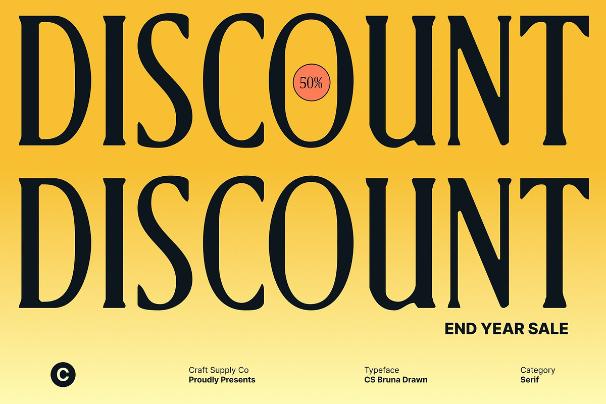 CS Bruna Drawn, a Serif Font by Craft Supply Co. (Photo 3 of 8)