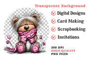 Valentine's Whimsical Bear Clipart, an Illustration by Dream Creation (Thumbnail 8 of 8)