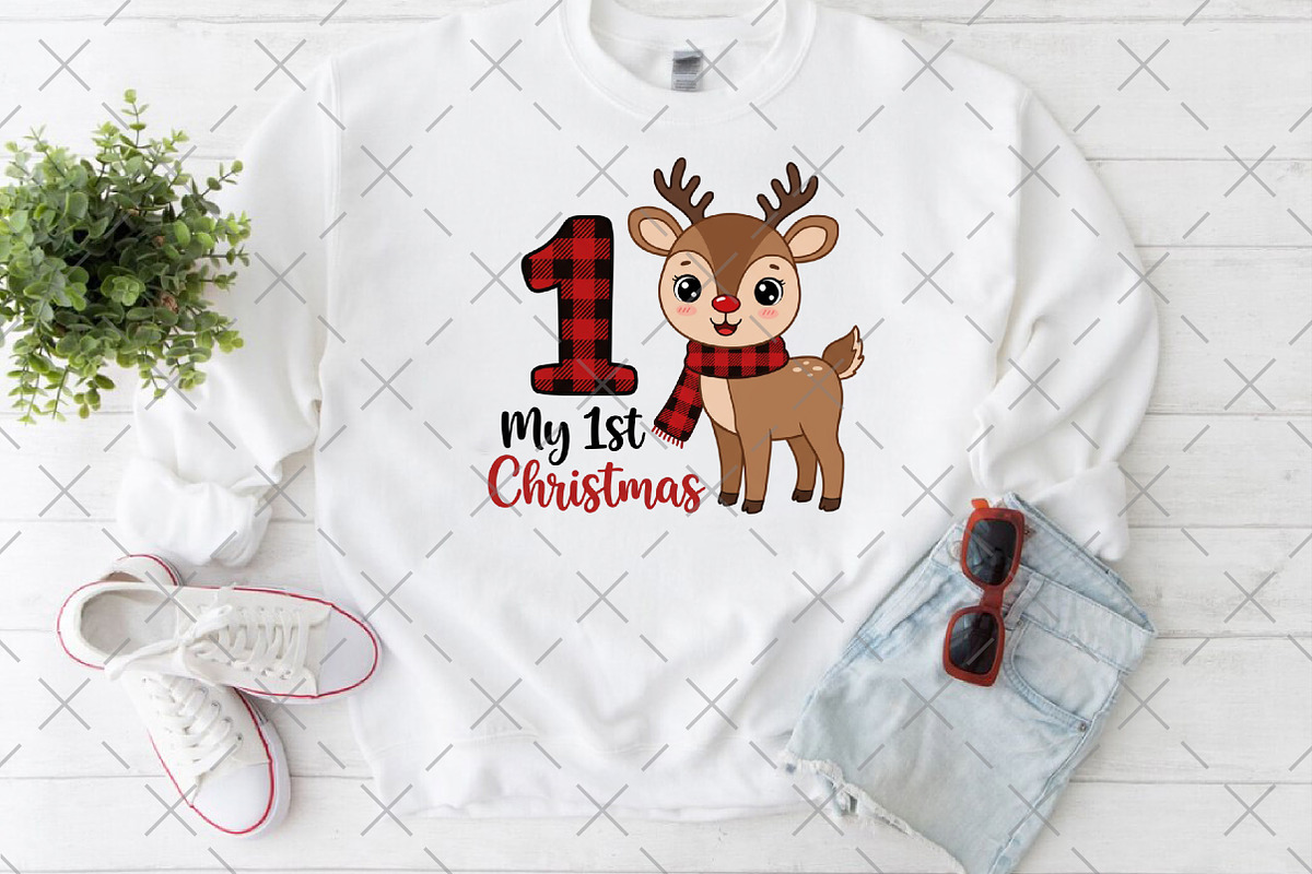 My First Christmas Reindeer PNG, an Illustration by Craft Nest (Photo 5 of 6)
