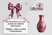 Pink Glitter Party Cliparts, a Seasonal Illustration by EdeniaArtStudio (Thumbnail 2 of 5)