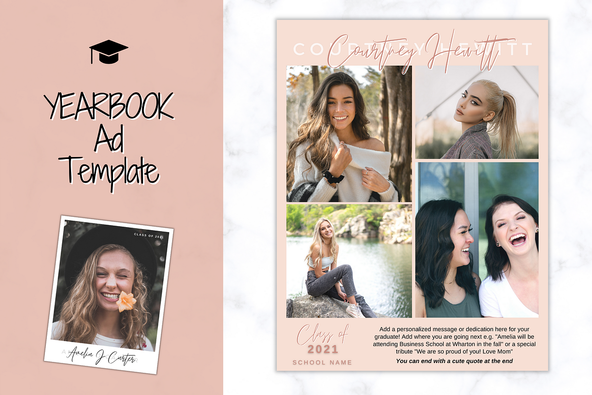 Graduation Yearbook Ad Template, a Magazine Template by Templatables (Photo 1 of 9)