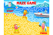 Labyrinth maze game with vitamins, an Education Illustration by Vector Tradition (Thumbnail 2 of 3)
