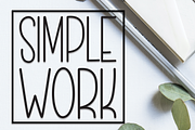 Simple Work | Script Font, a Script Font by Scratchones (Thumbnail 1 of 8)