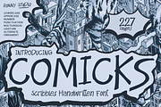 Comicks Scribbles Handwritten Font, a Handwritten Font by Ronny Studio (Thumbnail 1 of 9)