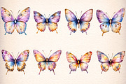 watercolor glitter butterfly clipart, an Illustration by GatewayDesign (Thumbnail 3 of 9)