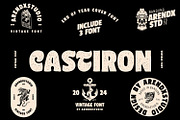 Castiron - Vintage Font, a Sans Serif Font by Arendxstudio (Thumbnail 1 of 10)
