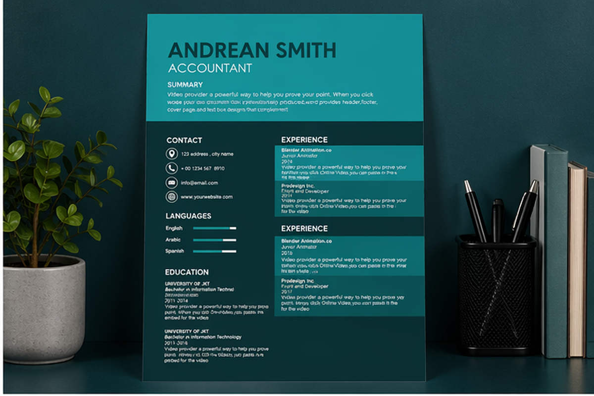 MODERN RESUME TEMPLATE (R8), a Resume Template by dulchaer29 (Photo 2 of 4)