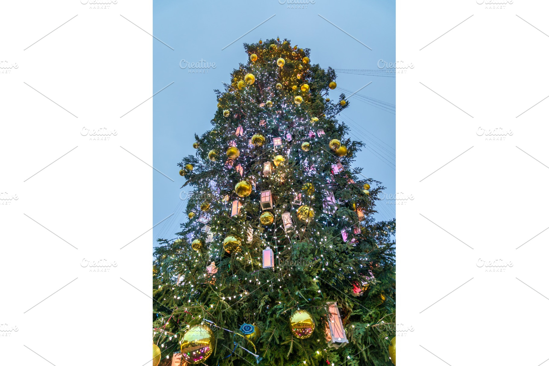 Christmas tree on Sophia Square in, a Holiday Photo by Leonid Andronov