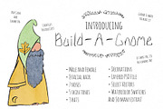 Build A Gnome Character Kit, a Person Illustration by Maria J. Black Studio (Thumbnail 3 of 11)