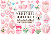Heart Locket Coquette Valentine Clip, an Illustration by Sublimation Artist (Thumbnail 1 of 6)