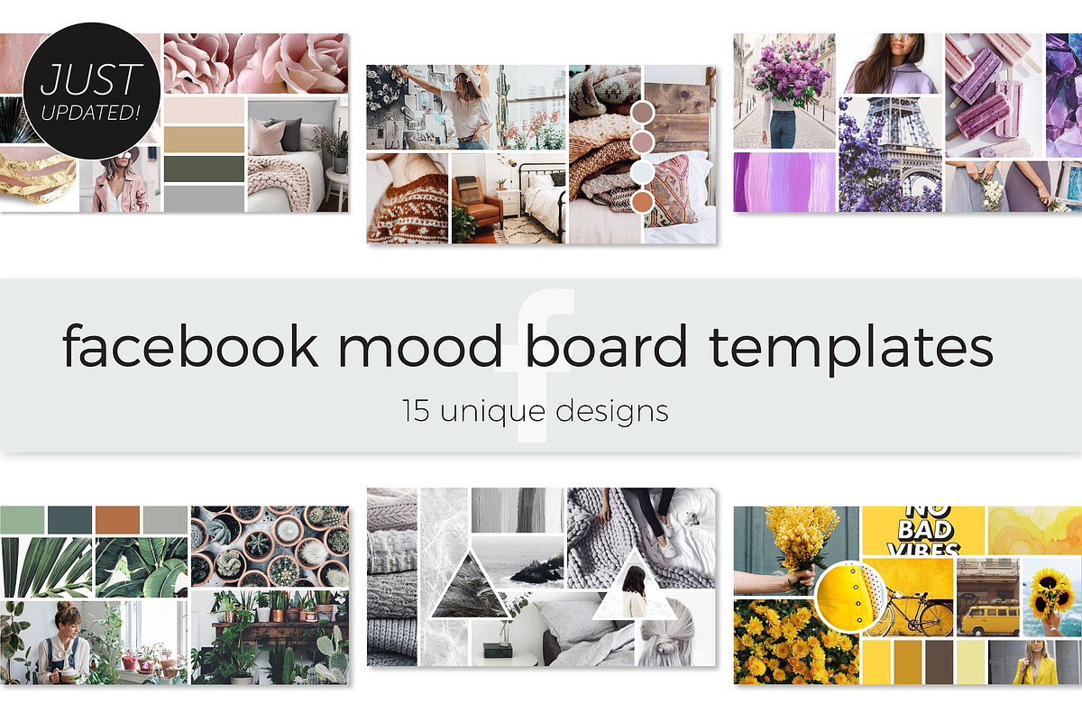 Facebook Mood Board Templates, a Social Media Template by Bold Leap Creative (Photo 1 of 3)