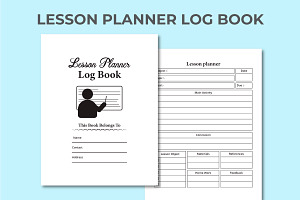 KDP Interior Lesson Planner Log Book