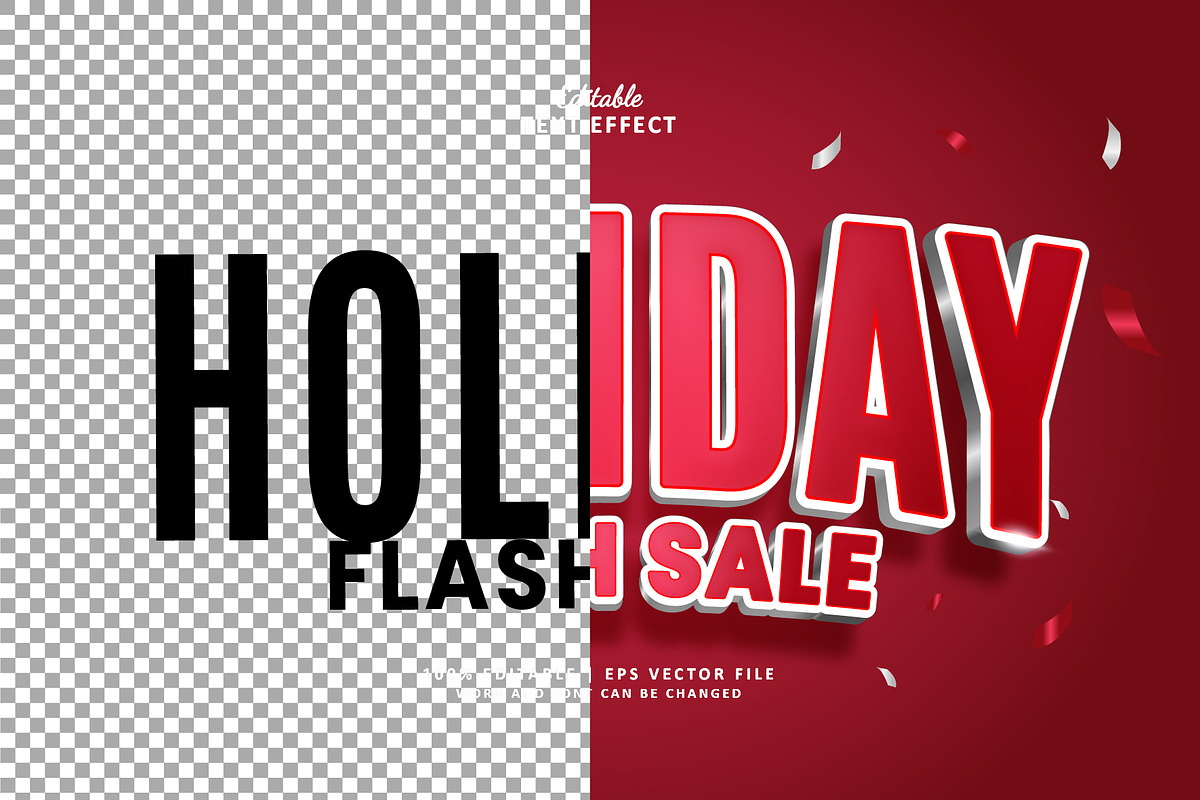 Text Effect Holiday Flash Sale, a Layer Style Add-On by Navy Graphic (Photo 2 of 2)