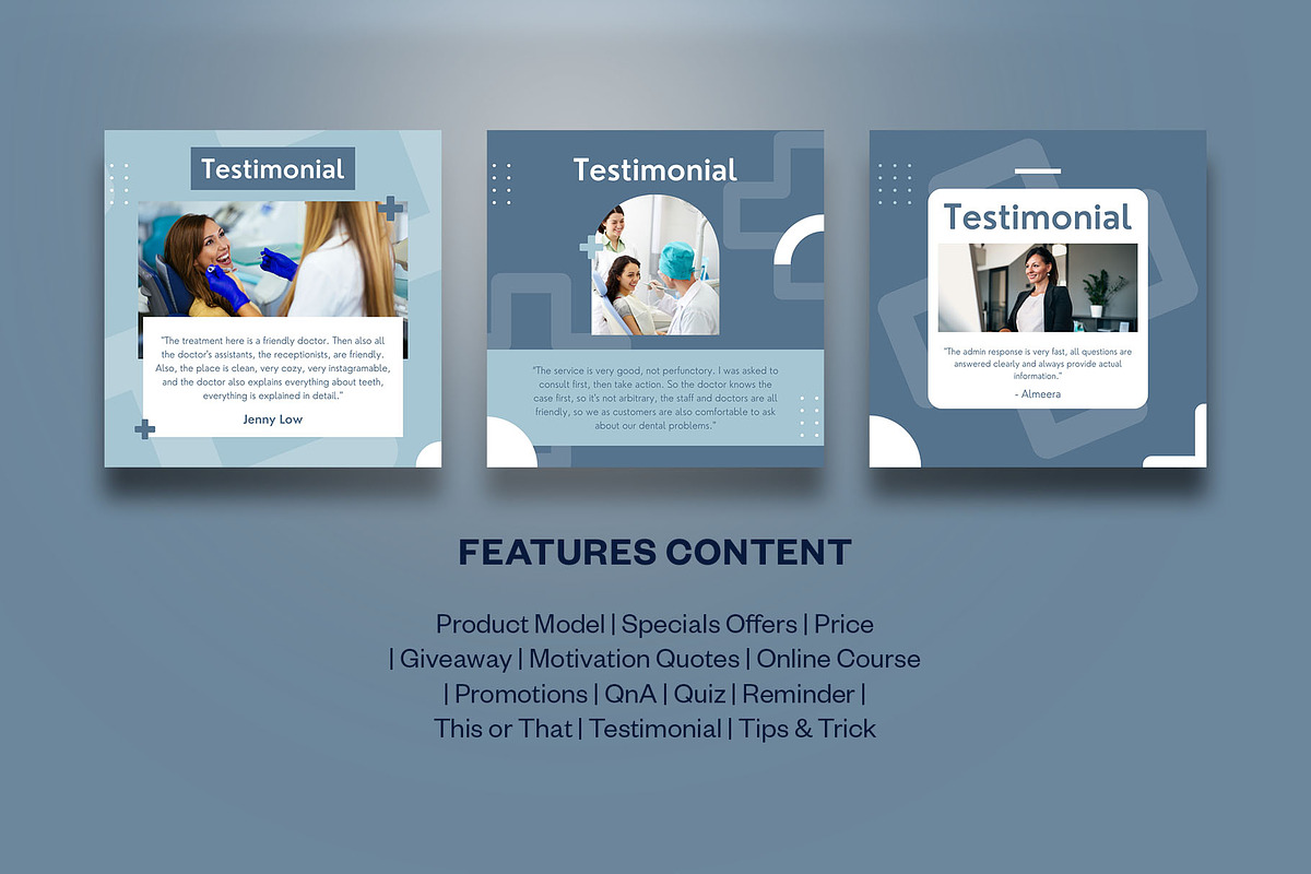 Dentist Instagram Template| CANVA, a Social Media Template by Azruca (Photo 17 of 17)