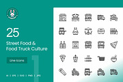 25 Street Food & Food Truck Culture, an Outline Icon by IconBunny (Thumbnail 1 of 2)