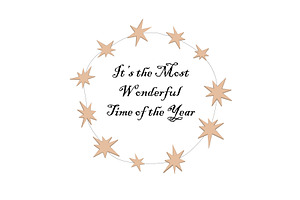 Paper stars isolated wreath frame, an Object Illustration by Toltemara