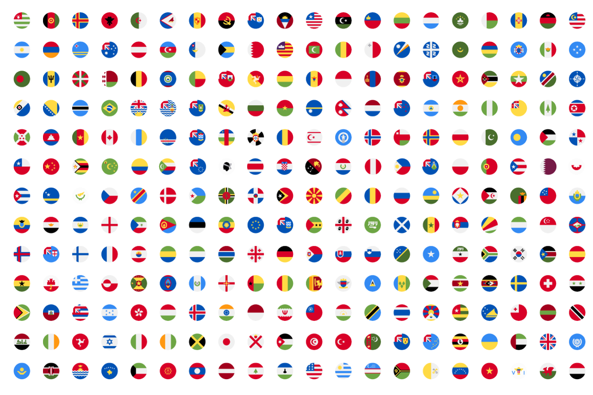 Flags set, a Solid Icon by Oleksandr Filiuk (Photo 1 of 3)