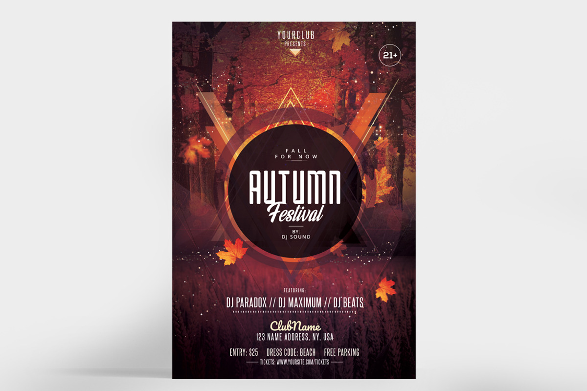 Autumn Fall Festival - PSD Flyer, a Flyer Template by Ronita Shkodra