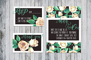 Watercolor White Roses Wedding Set, an Illustration by WBS Design (Thumbnail 2 of 8)