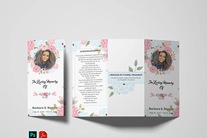 Trifold Funeral Program Template