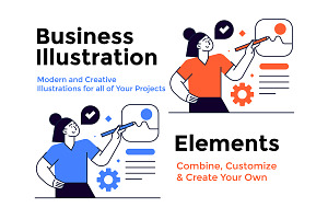 50 Digital Business Illustrations