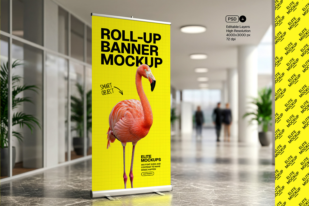 High-Impact Roll-up Banner Mockups i, an Advertising Mockup by Elite Mockups (Photo 3 of 5)