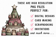 Whimsical Christmas House Clipart, an Illustration by Libby Wishes (Thumbnail 7 of 7)