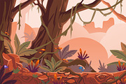 Jungle Fantasy 2D Game Background, a Decorative Illustration by Vowx Studios (Thumbnail 2 of 3)