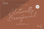 Mutually Beneficial, a Script Font by Java pep (Thumbnail 1 of 11)