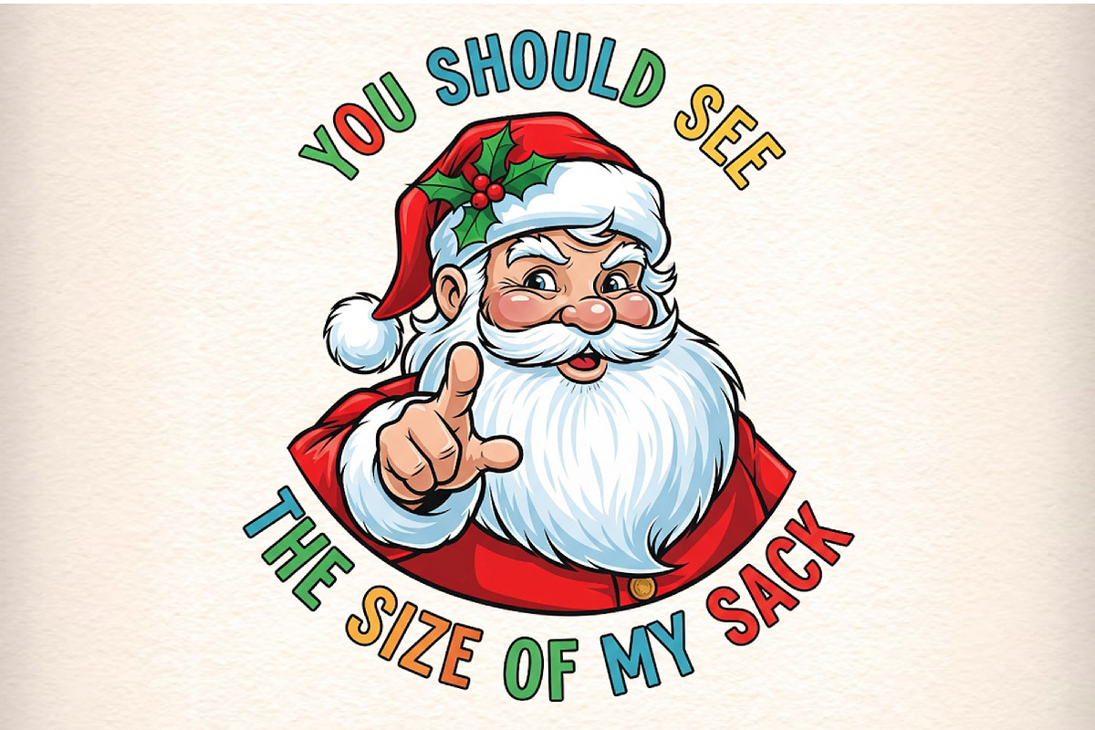 Funny Santa Christmas Sublimation, an Illustration by Craft Nest (Photo 1 of 7)