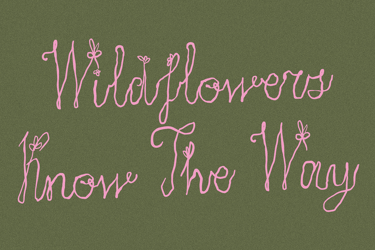 Quiet Wild Whimsical Floral Script, a Script Font by Struvictory.art (Photo 9 of 9)