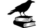 Raven on Books SVG Bundle, an Object Graphic by Designer_Momina (Thumbnail 9 of 19)