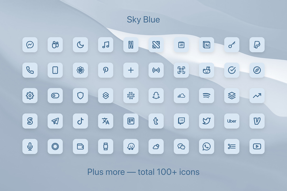 iOS 14 Pastel Icon Pack, an Outline Icon by Yung (Photo 5 of 5)