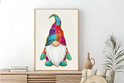 Christmas Gnome Glitter Brushstroke, an Illustration by SinaCreation (Thumbnail 3 of 7)