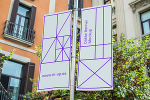 Double Vertical Banner Mockup