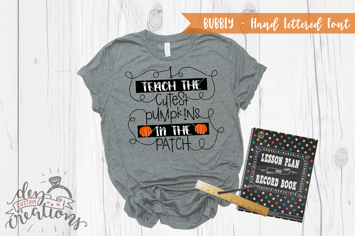 Bubbly - A Hand lettered Font preview 4