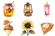 Cozy Autumn Cottagecore Clipart, a Seasonal Illustration by Designking (Thumbnail 4 of 4)