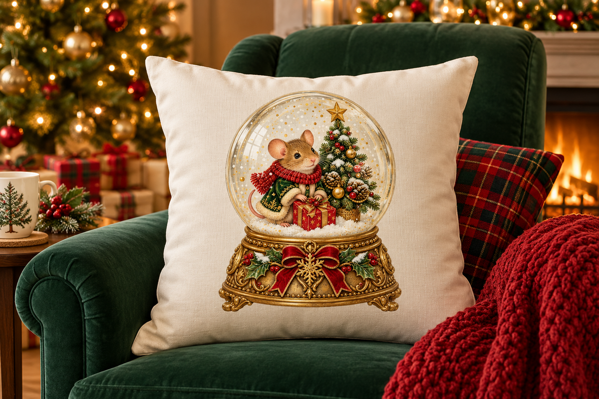 Vintage Christmas Mouse Clipart PNG, an Object Graphic by Colorsfav (Photo 2 of 6)
