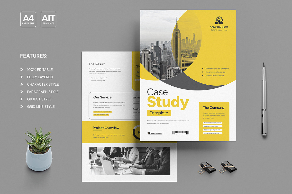 Case Study Flyer Template, a Flyer Template by White Graphic (Photo 1 of 2)