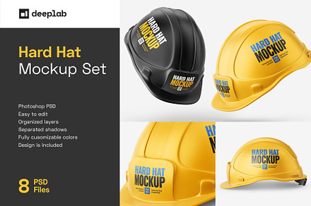 Construction Hard Hat Mockup Set, a Hat Mockup by Deeplab