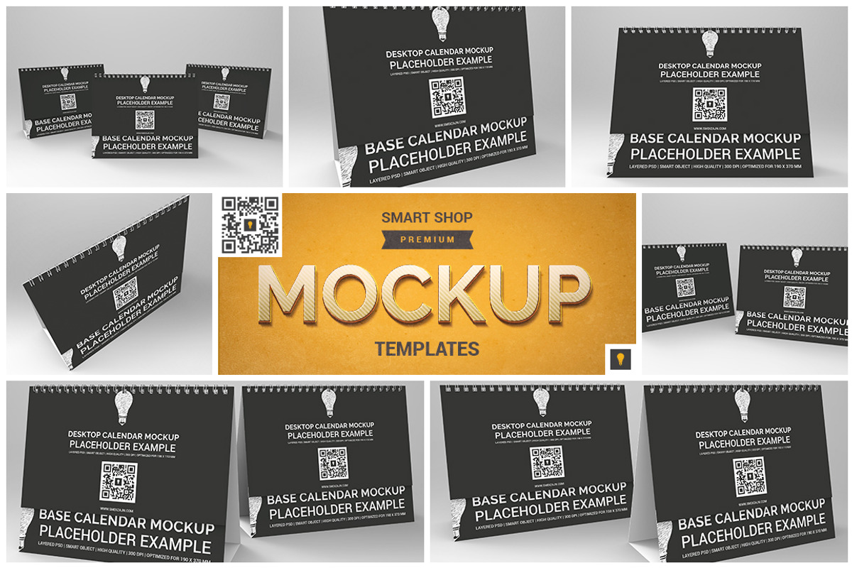 Desktop Calendar Mockup, a Mockup by Shocky Design Studio (Photo 1 of 8)