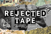 Rejected Tape–Modern Cutout Display, a Sans Serif Font by overlaytemplates (Thumbnail 1 of 5)
