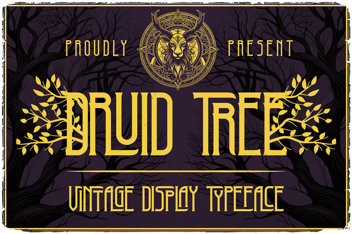Druid Tree Display Font, a Serif Font by JumboDesign (Photo 1 of 6)