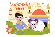 10 Happy Eid Al Adha Illustration, a Seasonal Illustration by denayunebgt (Thumbnail 1 of 4)