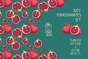 Juicy pomegranate set, a Pattern Graphic by Rapapazzi (Thumbnail 1 of 4)