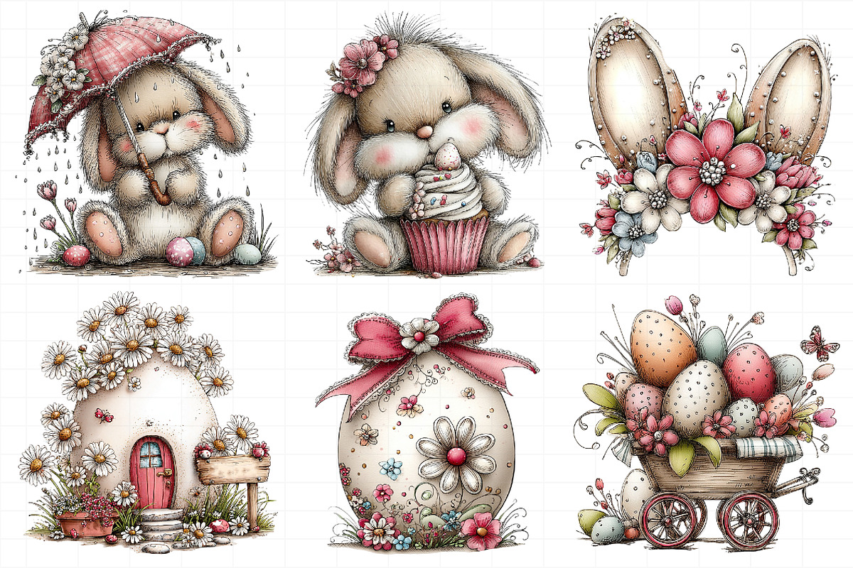 Whimsical Easter Clipart, an Illustration by Daily.Designs (Photo 7 of 7)