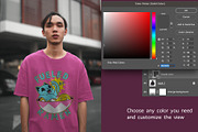 front oversize t-shirt mockup PSD, a Shirt Mockup by NH graphic (Thumbnail 3 of 5)