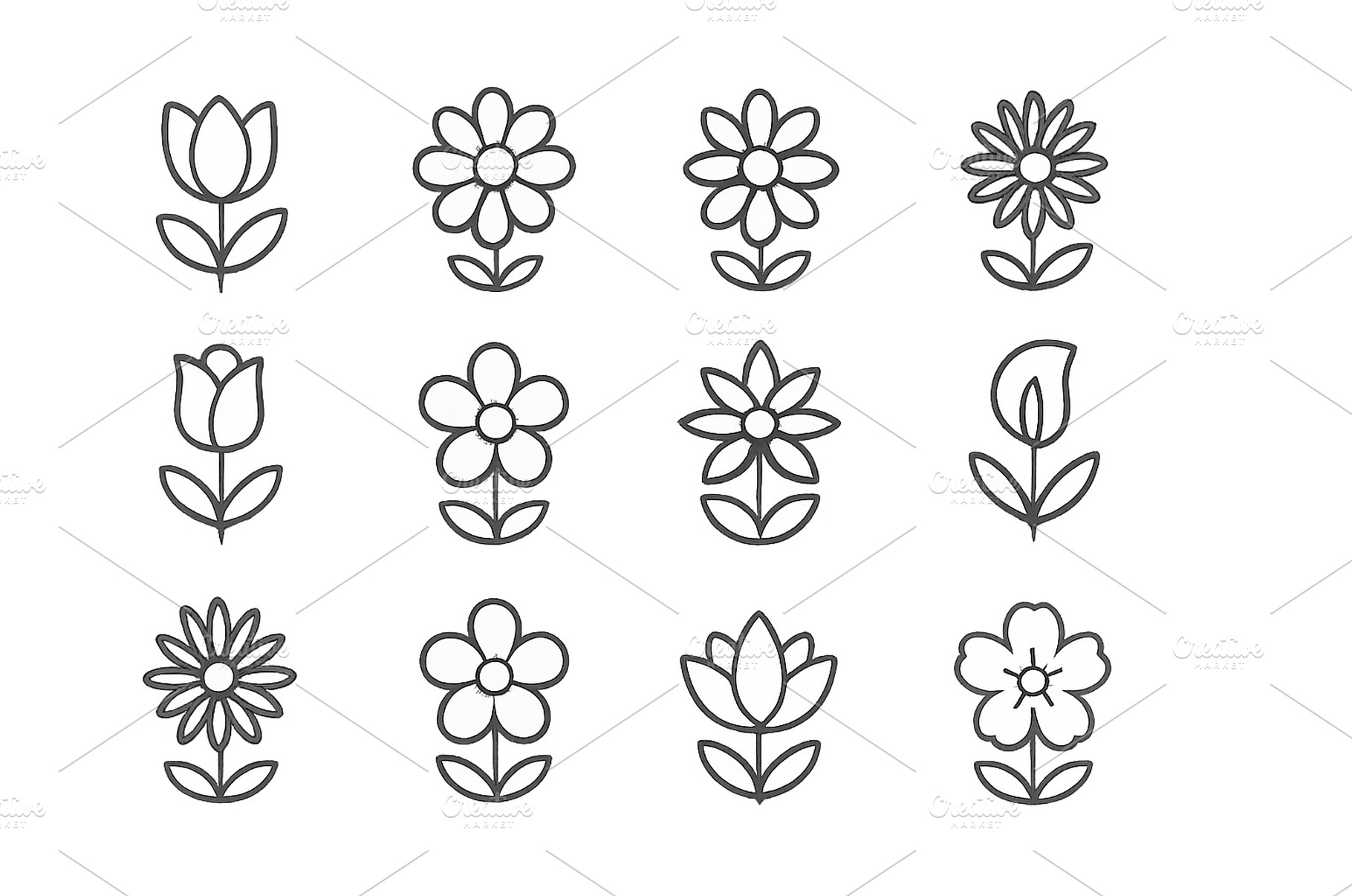 Collection of simple floral designs, a Nature Photo by ZinetroN