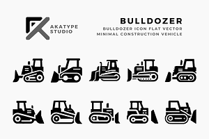 Bulldozer Icon Vector, an Icon by Akatype Studio