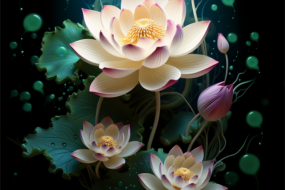 Stunning Lotus Flower Backgrounds, a Background Graphic by Whiskey Bee Boutique (Photo 5 of 11)